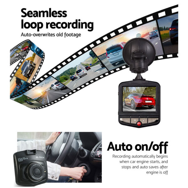 UL-tech Mini Car Dash Camera 1080P 2.4" LCD Video DVR Recorder Camera Front Cam - Image 15