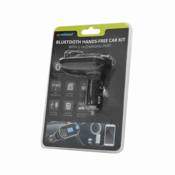 mbeat Bluetooth Hands Free Car Kit with 2.1A Car Charger - Image 5