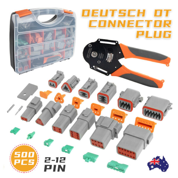 600PCS Deutsch DT Connector Plug Kit With Genuine Deutsch Crimp Tool Auto Marine - Image 2