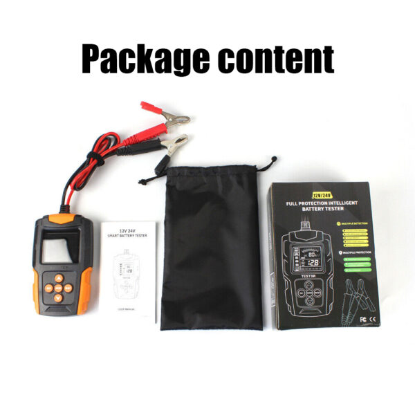 12V 24V Car battery tester LCD Battery Analyzer Test Tool For Car Truck - Image 2