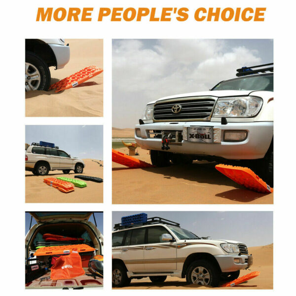 X-BULL KIT1 Recovery track Board Traction Sand trucks strap mounting 4x4 Sand Snow Car ORANGE - Image 4