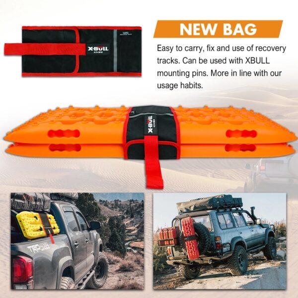 X-BULL KIT2 Recovery tracks 6pcs Board Traction Sand trucks strap mounting 4x4 Sand Snow Car red - Image 5