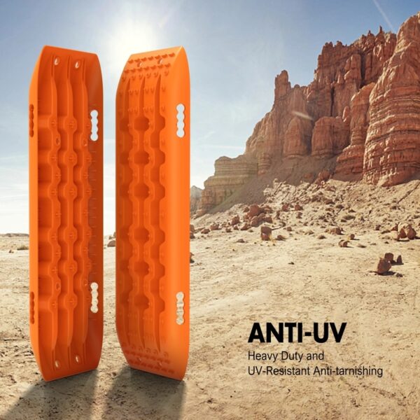 X-BULL KIT2 Recovery tracks 6pcs Board Traction Sand trucks strap mounting 4x4 Sand Snow Car ORANGE - Image 12