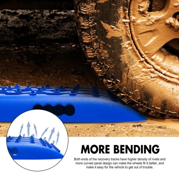 X-BULL KIT2 Recovery tracks kit Board Traction Sand trucks strap mounting 4x4 Sand Snow Car blue 6pcs - Image 6