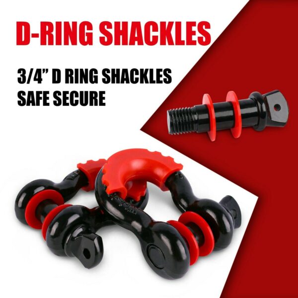 X-BULL Winch Recovery Kit Recovery tracks /Snatch Strap Off Road 4WD orange - Image 9