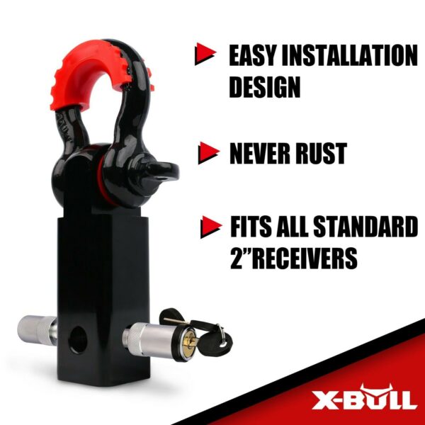X-BULL Winch Recovery Kit Recovery tracks /Snatch Strap Off Road 4WD orange - Image 10