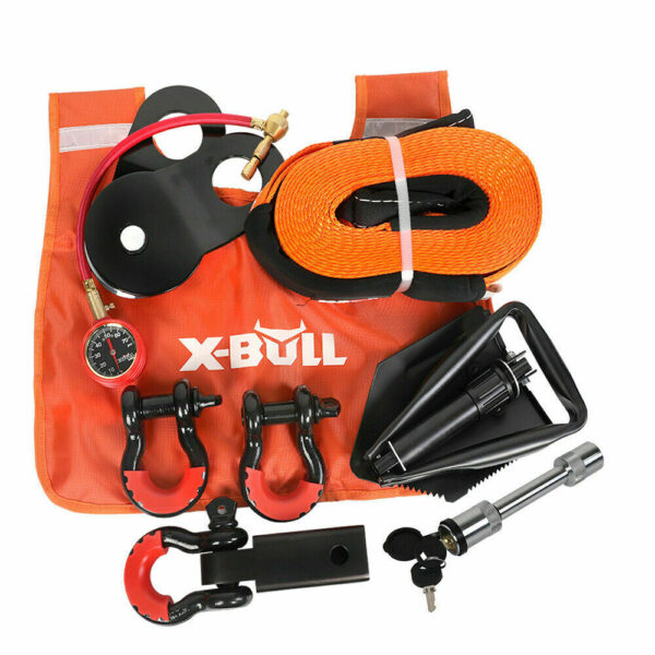 X-BULL Winch Recovery Kit 11PCS 4WD 4x4 Pack Off Road Snatch Strap Essential - Image 12