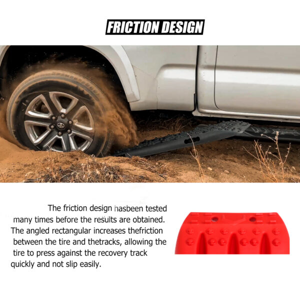 X-BULL Recovery tracks Sand tracks 2pcs 10T Sand / Snow / Mud 4WD Gen 3.0 - Red - Image 9