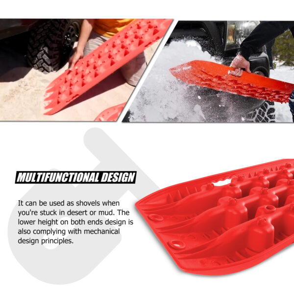 X-BULL Recovery tracks Sand tracks 2pcs 10T Sand / Snow / Mud 4WD Gen 3.0 - Red - Image 8
