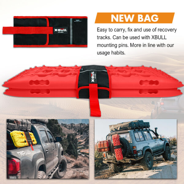X-BULL Recovery tracks Sand tracks 2pcs 10T Sand / Snow / Mud 4WD Gen 3.0 - Red - Image 4