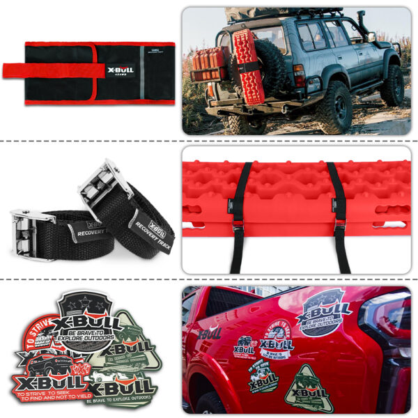 X-BULL Recovery tracks Sand tracks 2pcs 10T Sand / Snow / Mud 4WD Gen 3.0 - Red - Image 3
