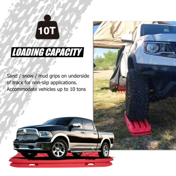 X-BULL Recovery tracks Sand tracks 2pcs 10T Sand / Snow / Mud 4WD Gen 3.0 - Red - Image 10