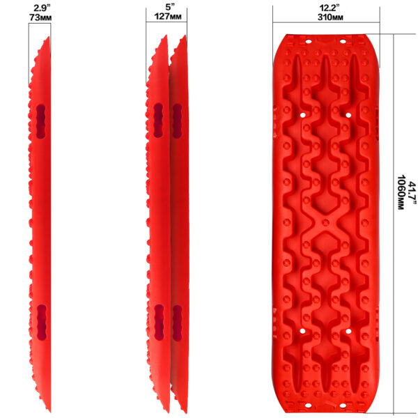 X-BULL Recovery tracks Sand tracks 2pcs 10T Sand / Snow / Mud 4WD Gen 3.0 - Red - Image 12