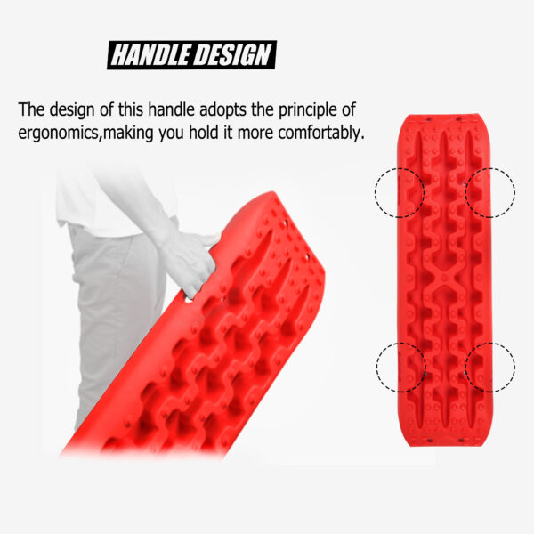 X-BULL 2 Pairs Recovery tracks Sand Mud Snow 4WD / 4x4 ATV Offroad Stronger Gen 3.0 - Red - Image 14