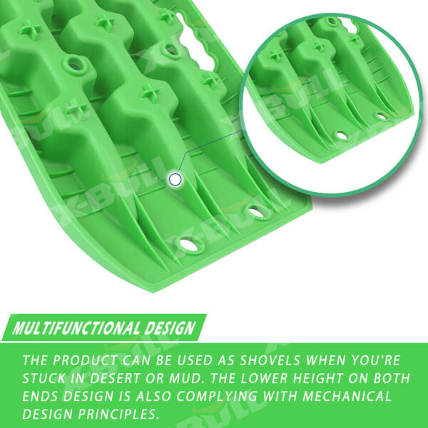 X-BULL Recovery tracks Sand tracks 2 Pairs Sand / Snow / Mud 10T 4WD Gen 3.0 - Green - Image 9
