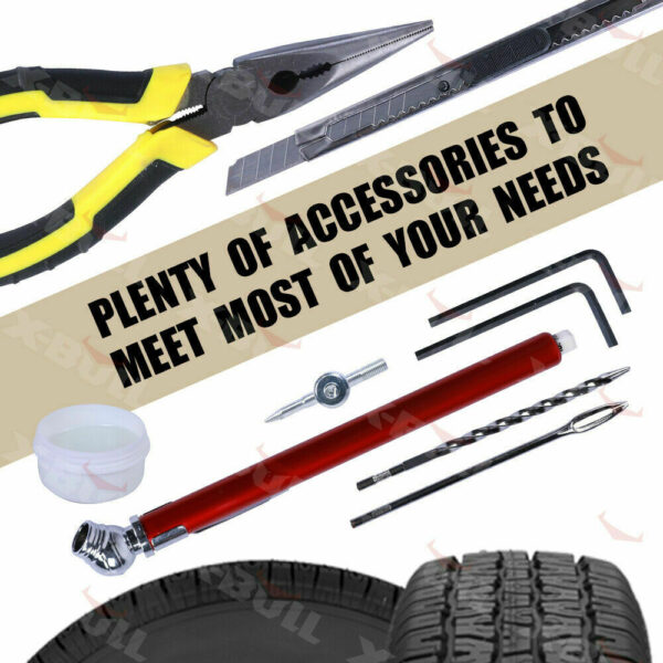 X-BULL 100PCSTire Repair Kit Tyre Puncture Motorcycle Tubeless Auto Vehicle 4x4 - Image 12
