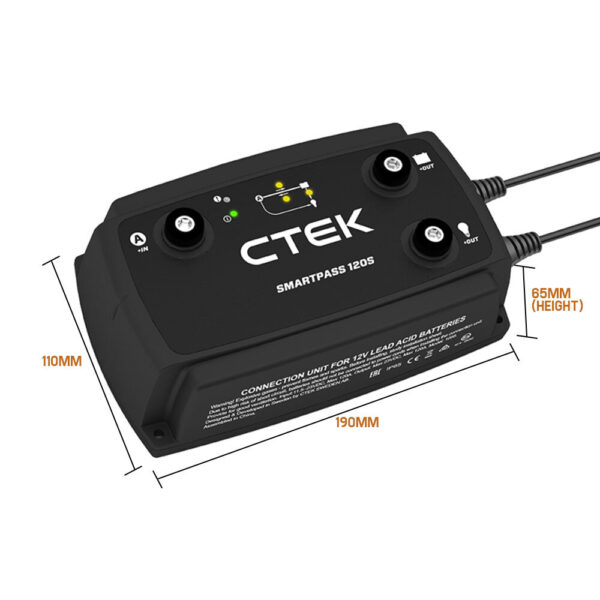 CTEK Smartpass 120S 120A Power Management System for 12V Starter Service Battery - Image 6