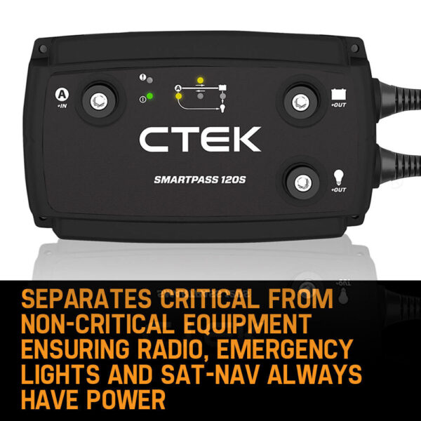 CTEK Smartpass 120S 120A Power Management System for 12V Starter Service Battery - Image 7
