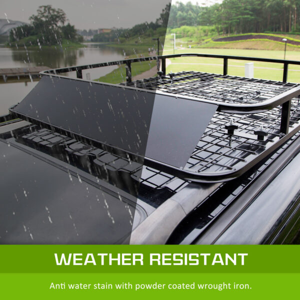 Dynamic Power Black Steel Roof Rack Luggage Carrier Basket 4WD 121cm - Image 3