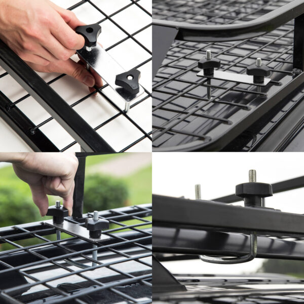 Dynamic Power Black Steel Roof Rack Luggage Carrier Basket 4WD 121cm - Image 7