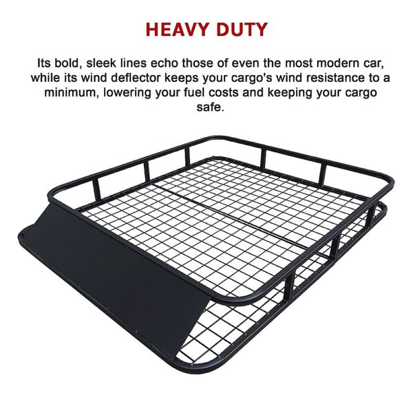 Universal Roof Rack Basket - Car Luggage Carrier Steel Cage Vehicle Cargo - Image 6
