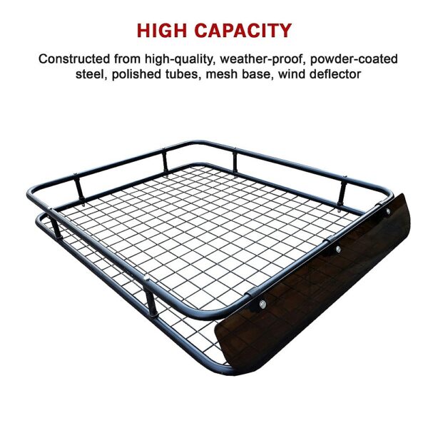 Universal Roof Rack Basket - Car Luggage Carrier Steel Cage Vehicle Cargo - Image 6