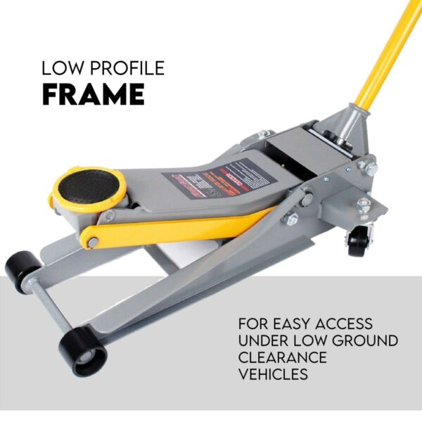 Hydraulic Floor Jack 3T Trolley Low Profile Car Track Quick Lifting 75-500mm - Image 2