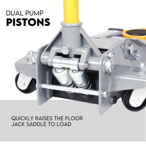 Hydraulic Floor Jack 3T Trolley Low Profile Car Track Quick Lifting 75-500mm - Image 3