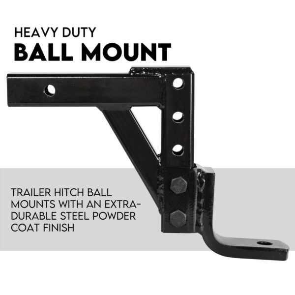 Adjustable Drop Towbar Tow Bar Ball Mount Tongue Hitch Trailer Car 3500KG - Image 4