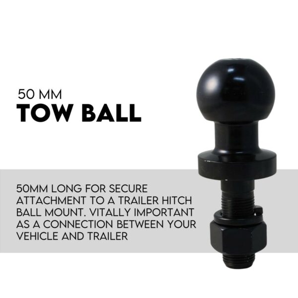 Adjustable Drop Towbar Tow Bar Ball Mount Tongue Hitch Trailer Car 3500KG - Image 5