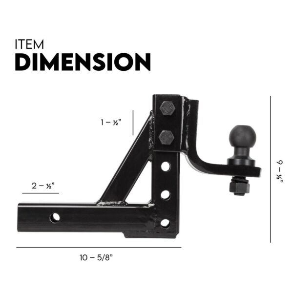 Adjustable Drop Towbar Tow Bar Ball Mount Tongue Hitch Trailer Car 3500KG - Image 8