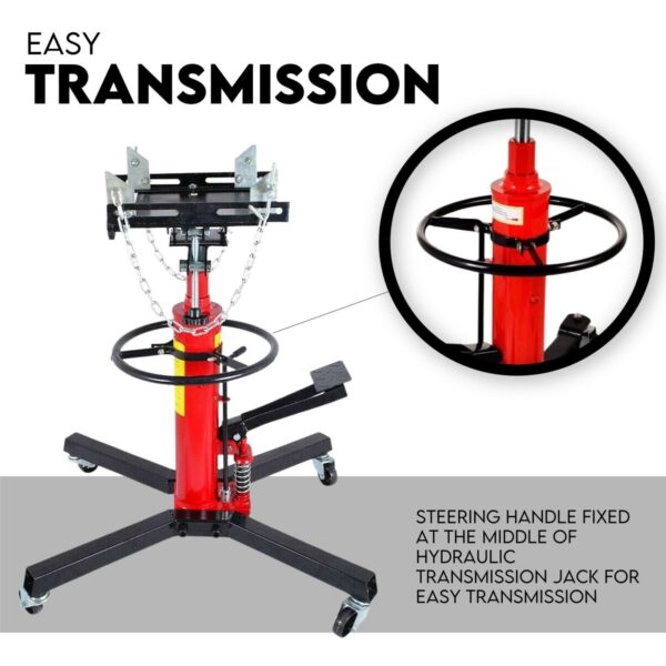 Transmission Jack 0.5 ton 2-Stage Hydraulic High Lift Vertical Telescopic - Image 7