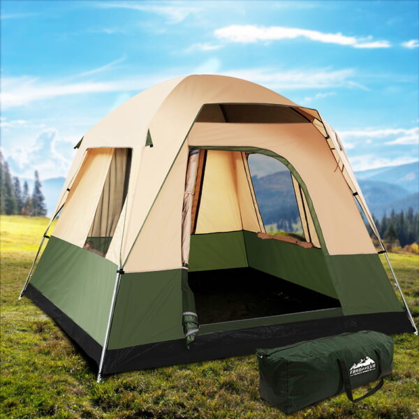Weisshorn Family Camping Tent 4 Person Hiking Beach Tents Green - Image 8